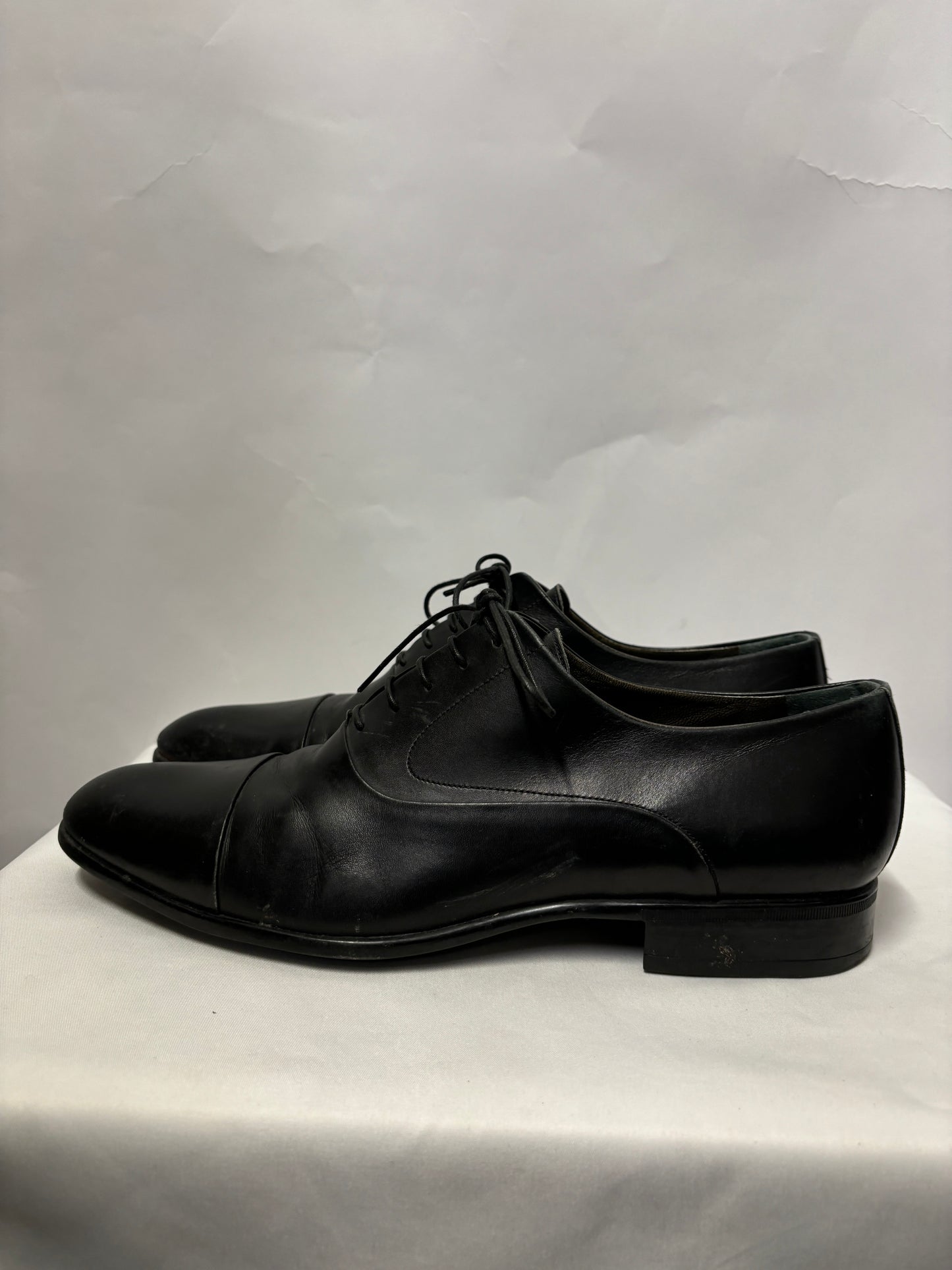 Russell and Bromley Black Leather Oxford Lace Up Shoes 6.5