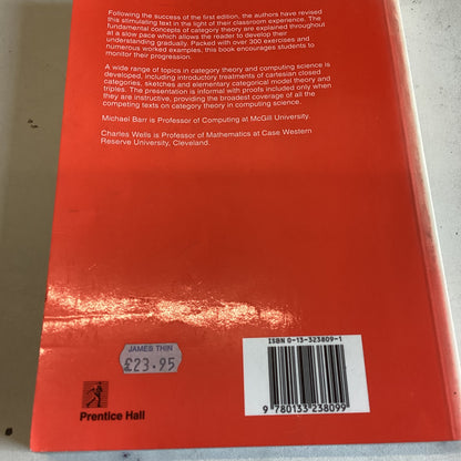 Category Theory For Computing Science Second Edition Michael Barr Charles Wells