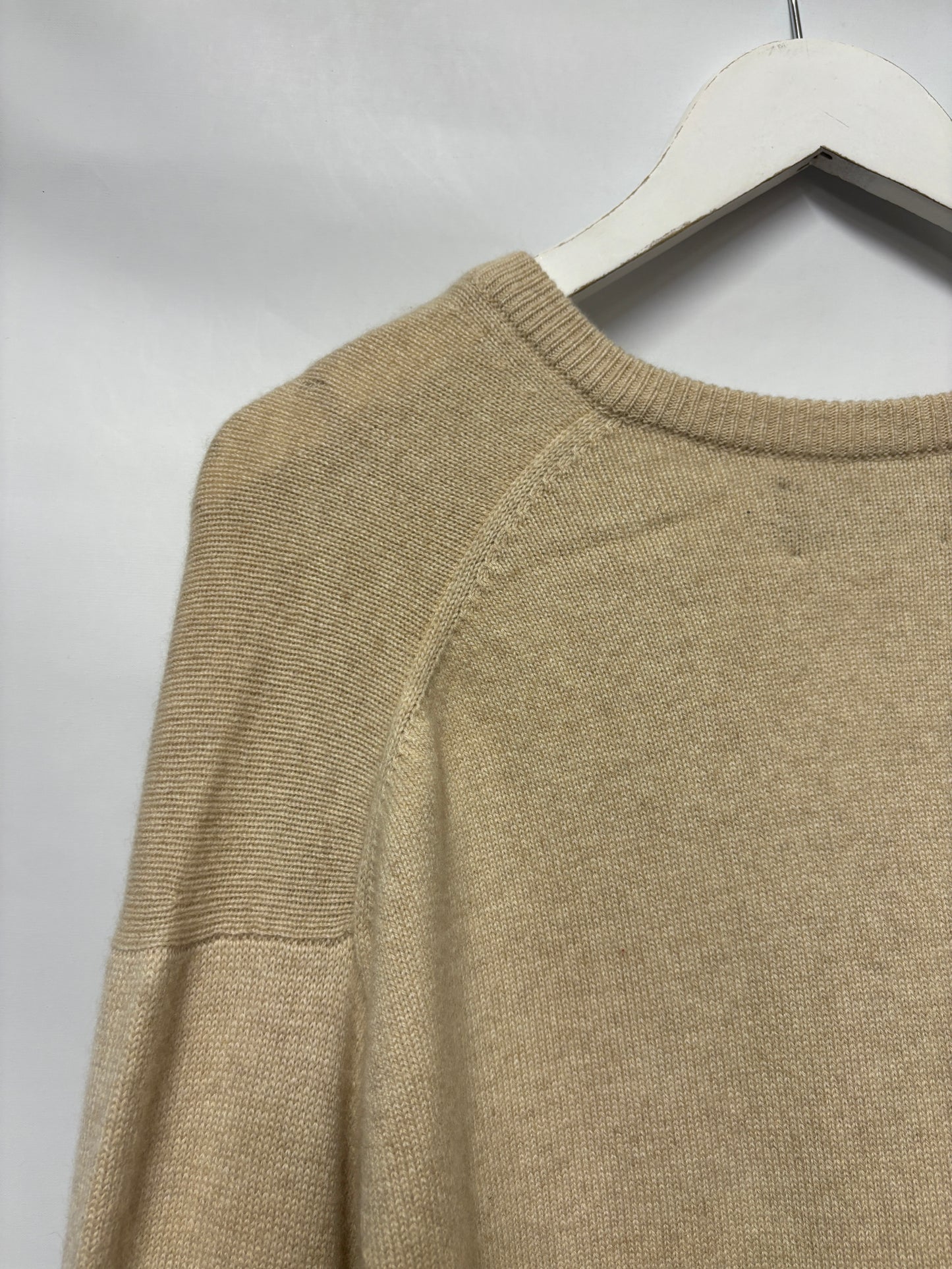 Gieves and Hawks Cream Cashmere Pullover Jumper XL