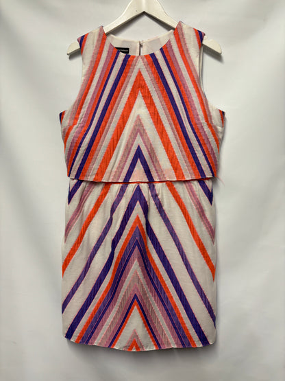 Emporio Armani Multicolour Chevron Sleeveless Layered Dress 14/46 BNWT