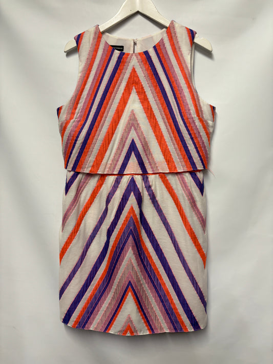 Emporio Armani Multicolour Chevron Sleeveless Layered Dress 14/46 BNWT