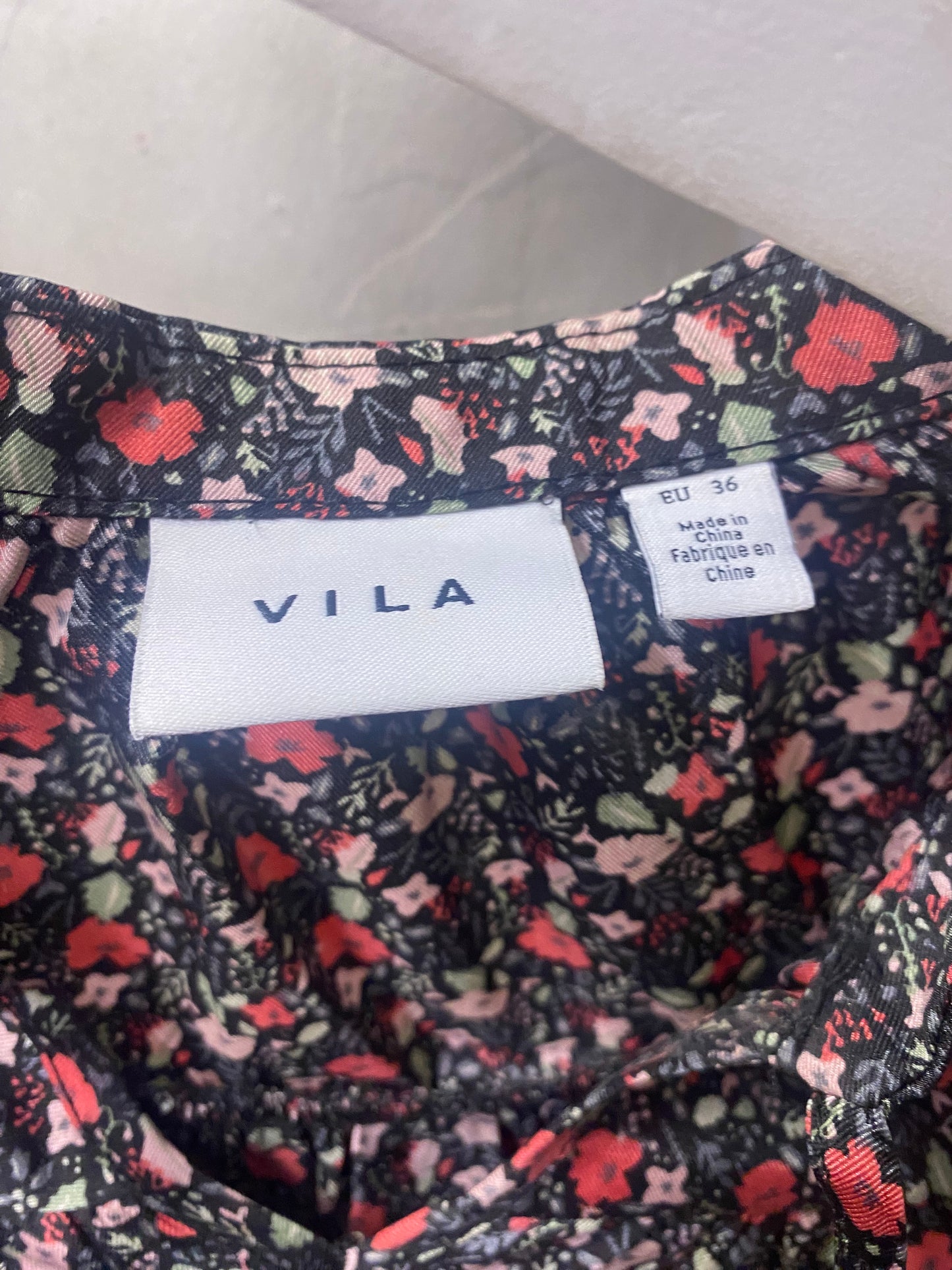 Vila Multicolour Floral Ruffle Top 36/8