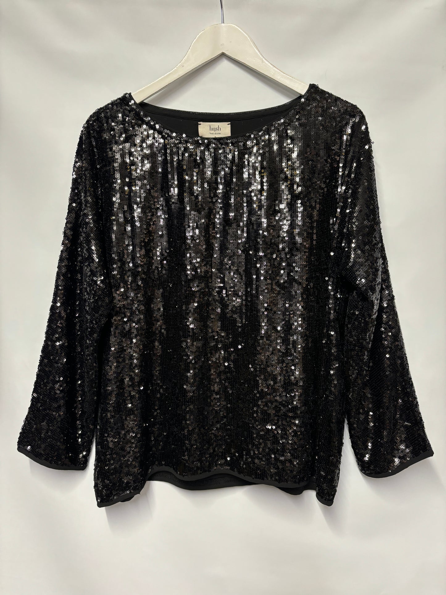 Hush Black Sequin Occasion Top 12