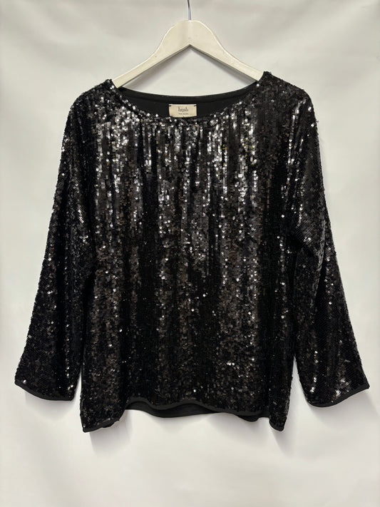 Hush Black Sequin Occasion Top 12