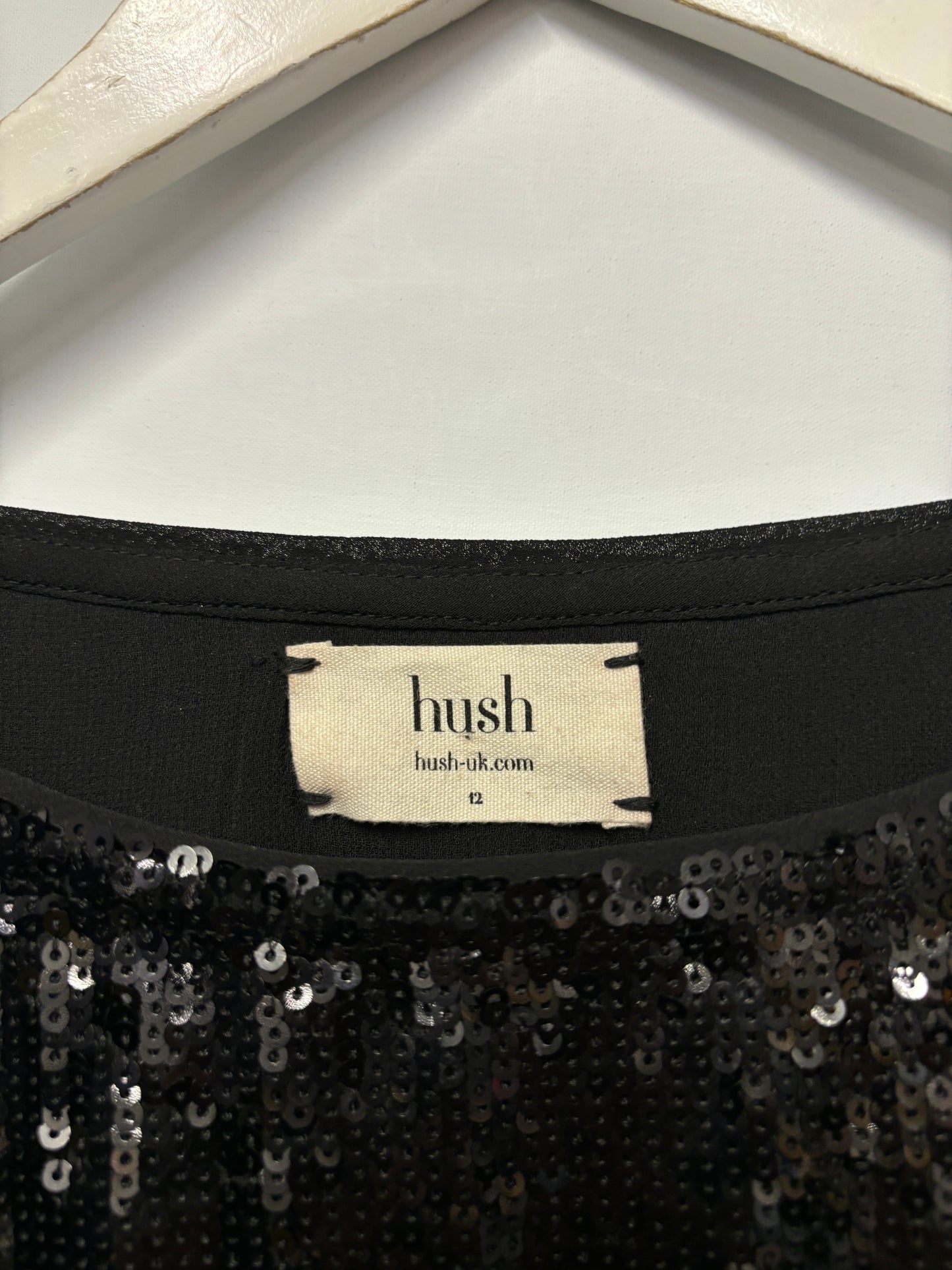 Hush Black Sequin Occasion Top 12