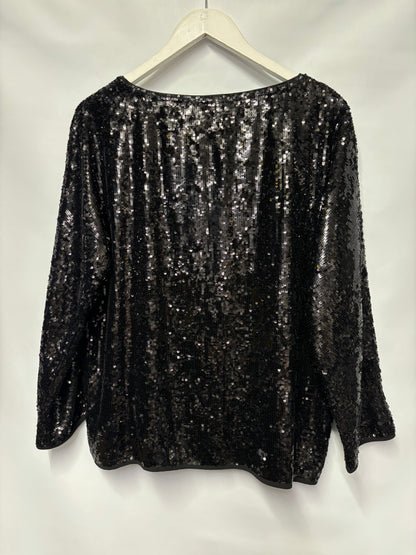 Hush Black Sequin Occasion Top 12