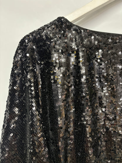 Hush Black Sequin Occasion Top 12