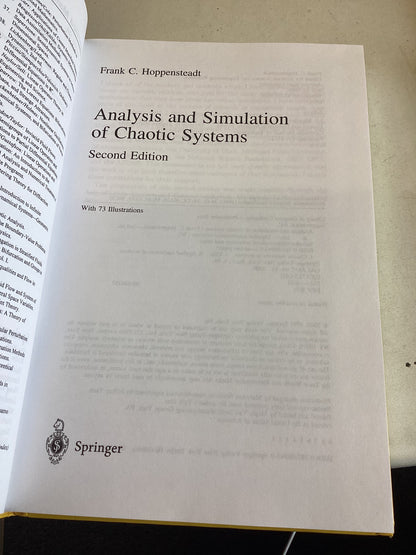 Analysis and Simulation Of Chaotic Systems Second Edition Frank C Hoppensteadt
