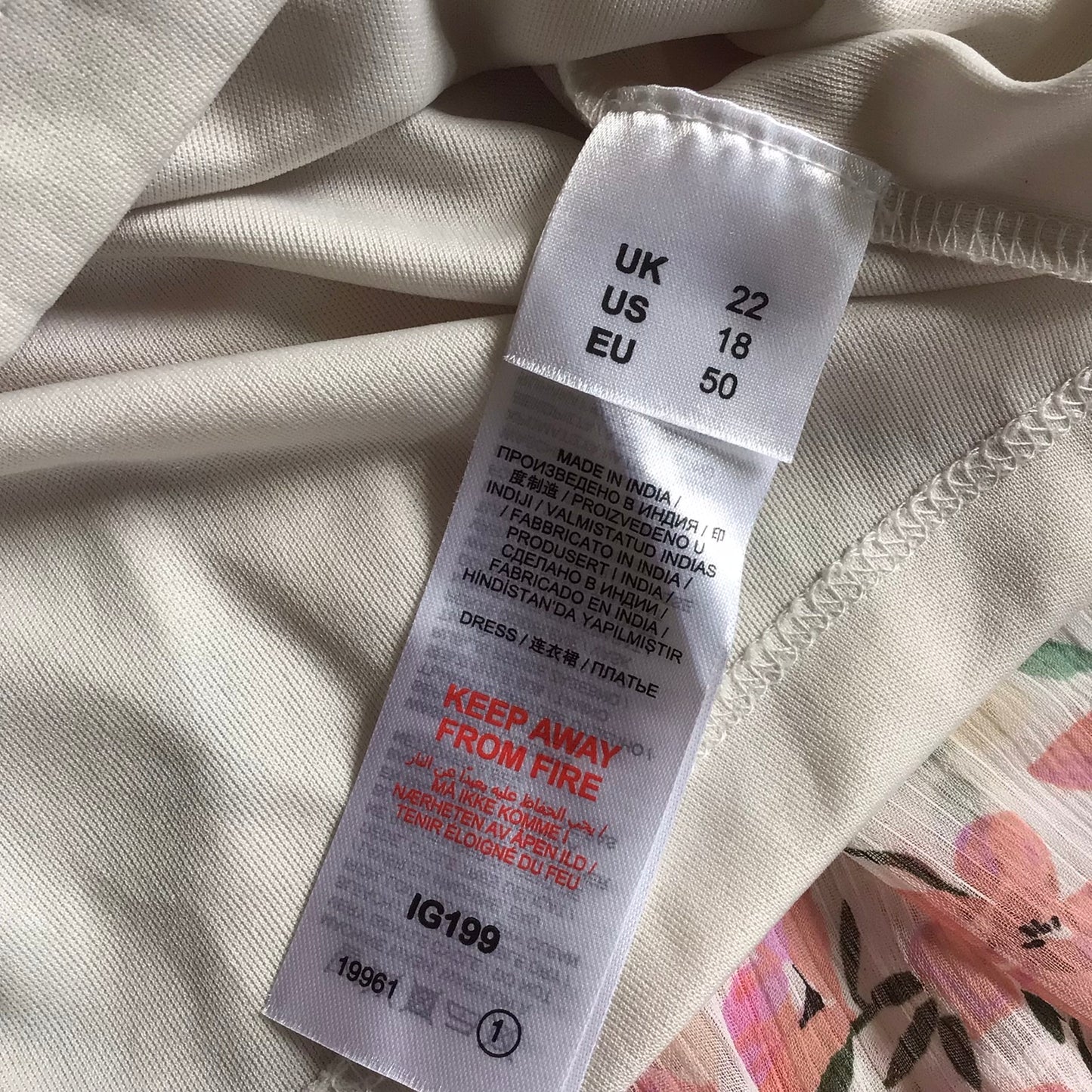 BNWT Simply Be Pale Pink Green Yellow Floral Print Frill Dress Size 22 UK