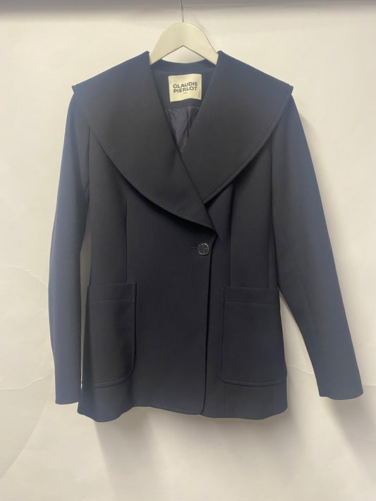 Claudie Pierlot Blue Wool Nautical Style Coat 8