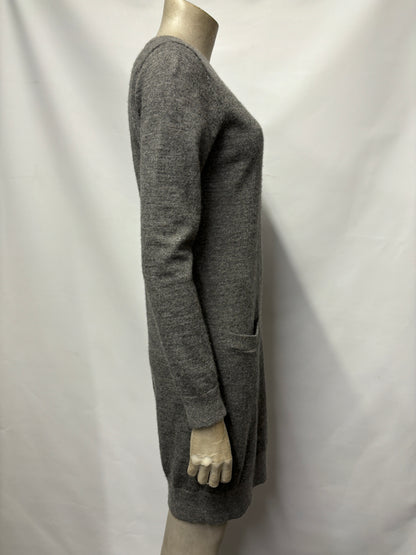 Farhi by Nicole Farhi Grey Knit Wool and Alpaca Dress Small