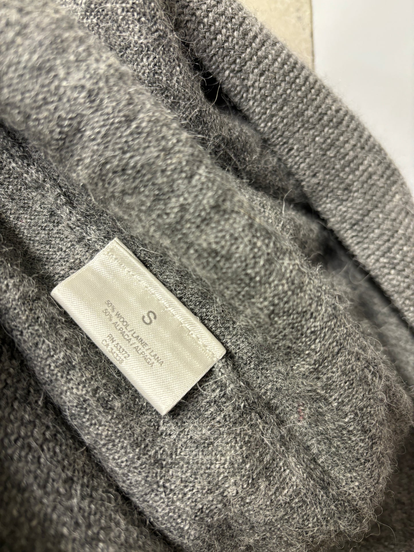 Farhi by Nicole Farhi Grey Knit Wool and Alpaca Dress Small