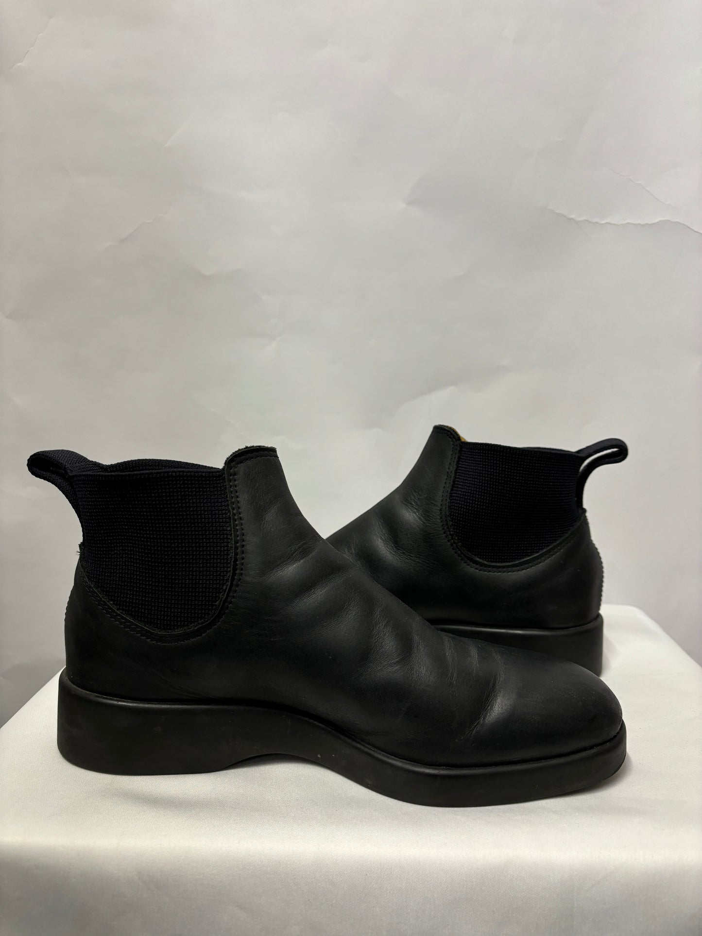 R.M Williams Black Leather Marc Newson Yard Boots 6