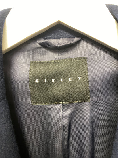 Sisley Navy Blue Men's Wool Over Coat Small