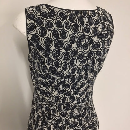 Hobbs Black & White Patterned Occasion Dress Size 10