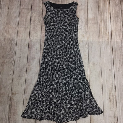 Hobbs Black & White Patterned Occasion Dress Size 10