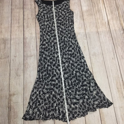 Hobbs Black & White Patterned Occasion Dress Size 10