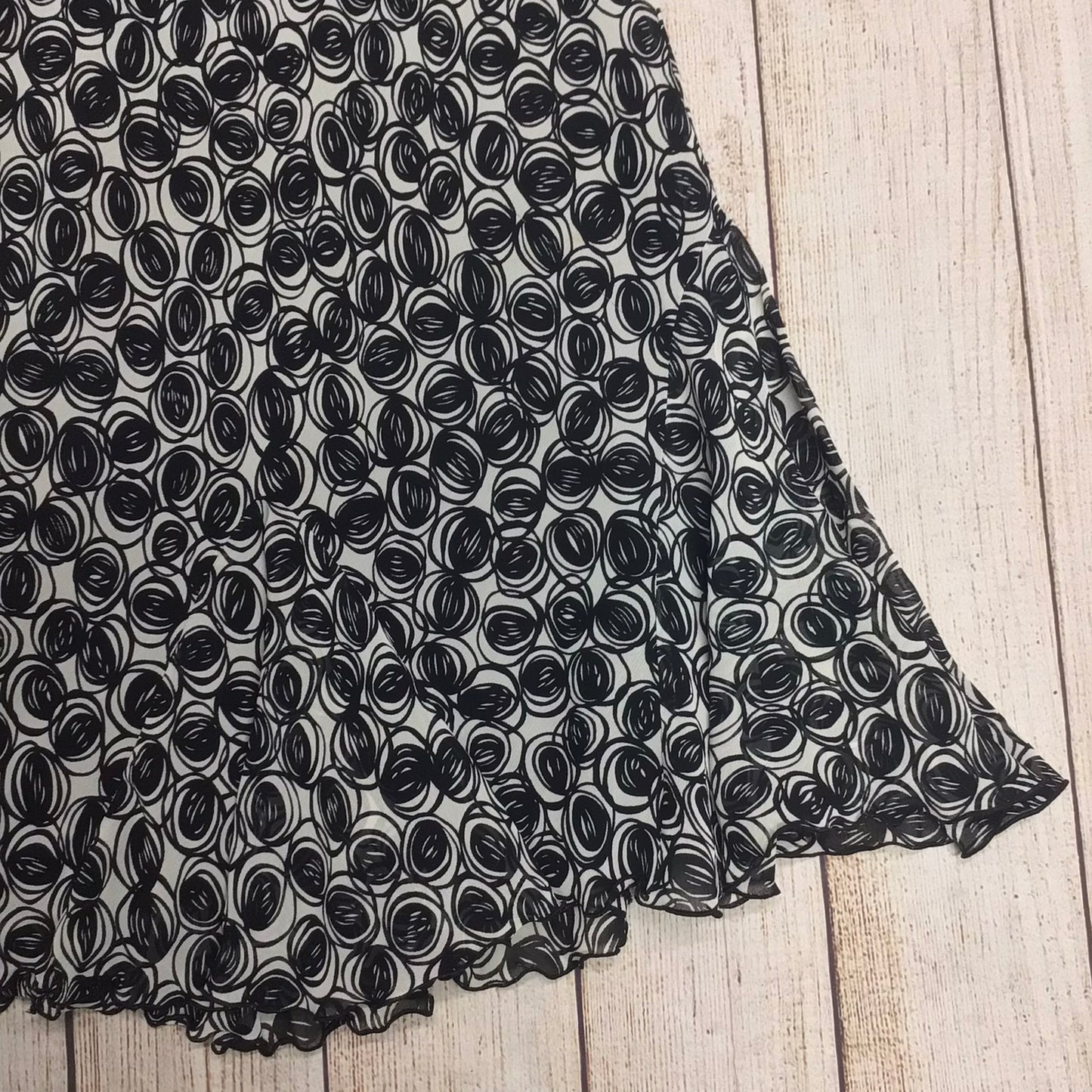 Hobbs Black & White Patterned Occasion Dress Size 10