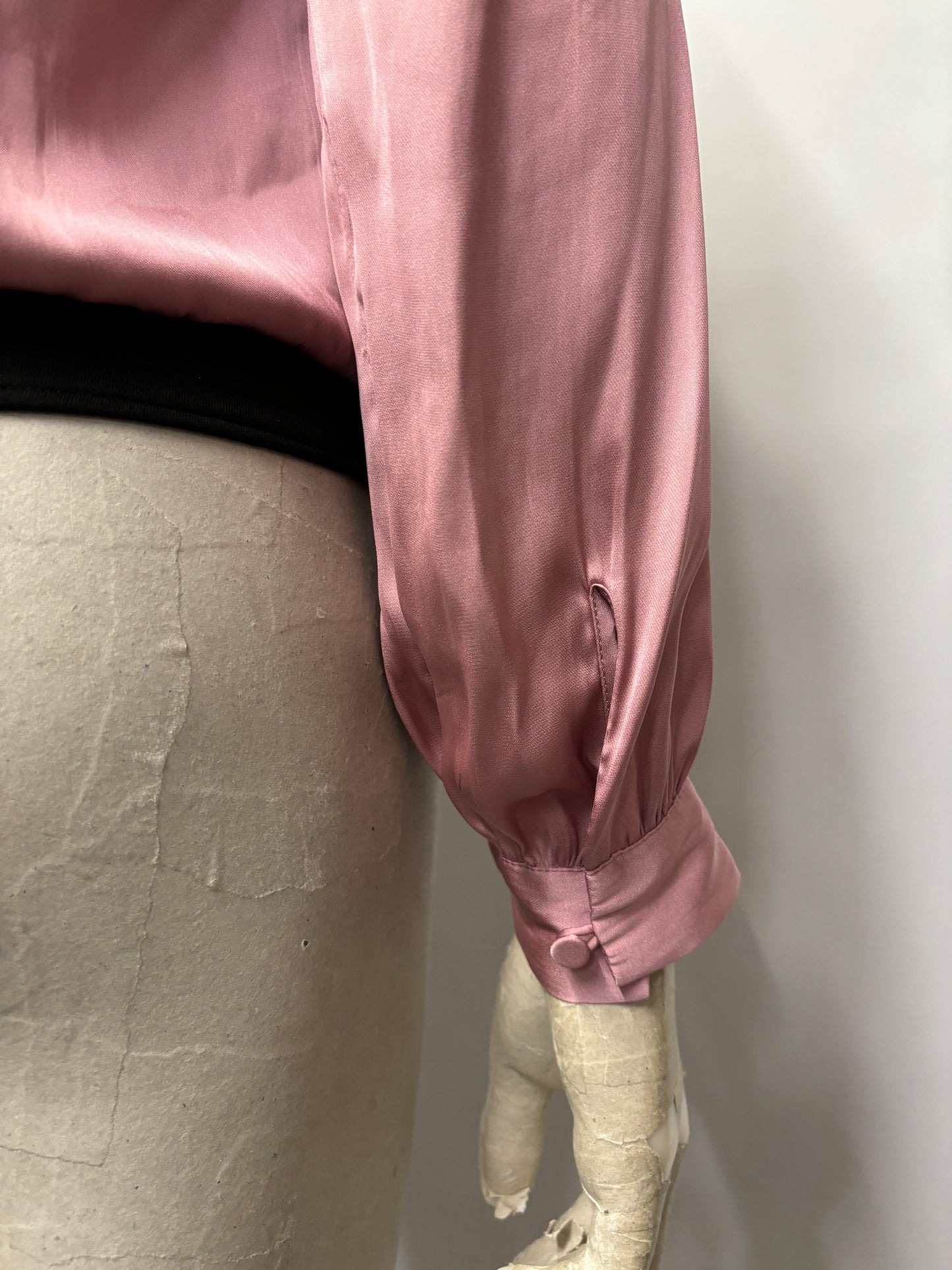 PAIGE Pink Satin Blouse Style Body XS