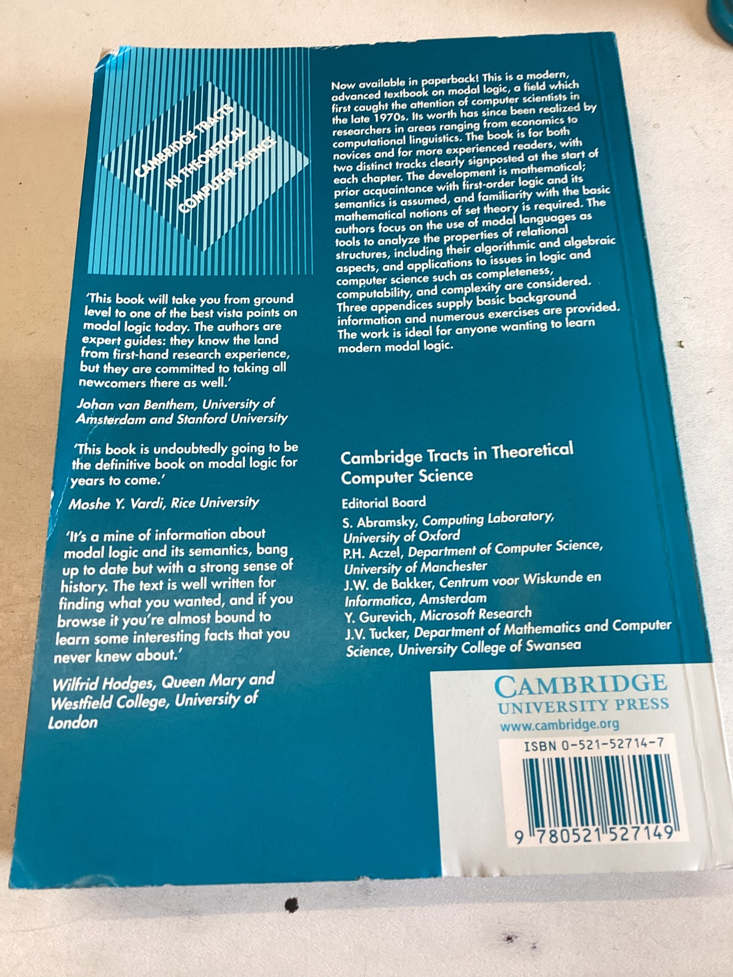 Modal Logic Cambridge Tracts in Theoretical Computer Science 53