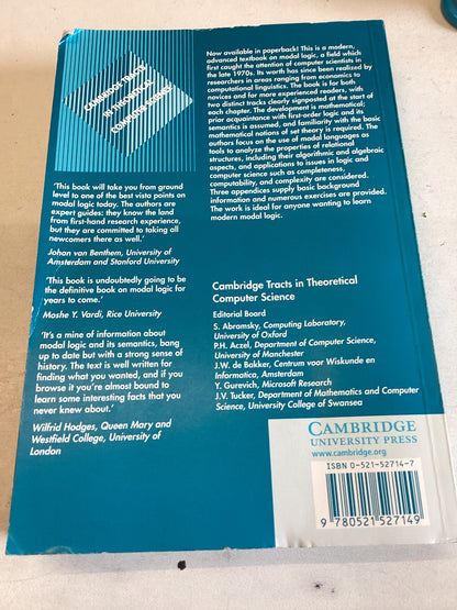Modal Logic Cambridge Tracts in Theoretical Computer Science 53