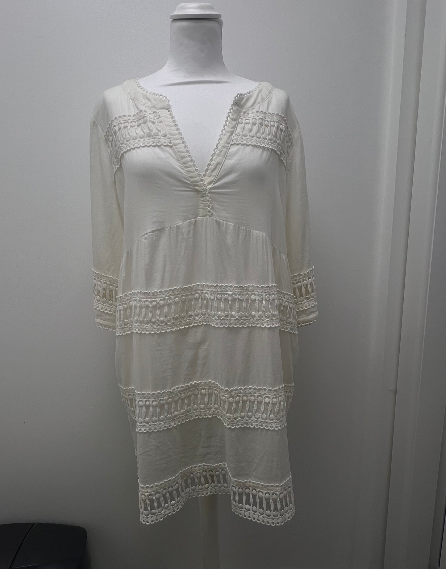 Mint Velvet White Lace Blouse Size 18 BNWT