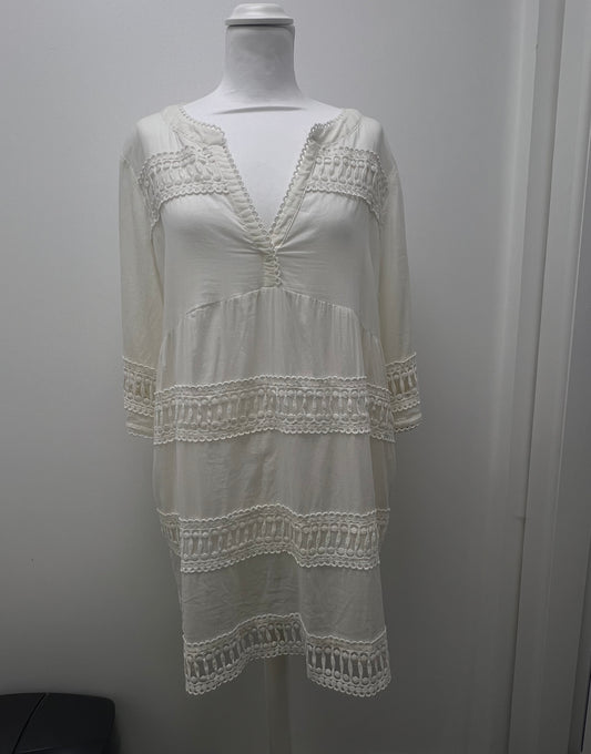 Mint Velvet White Lace Blouse Size 18 BNWT
