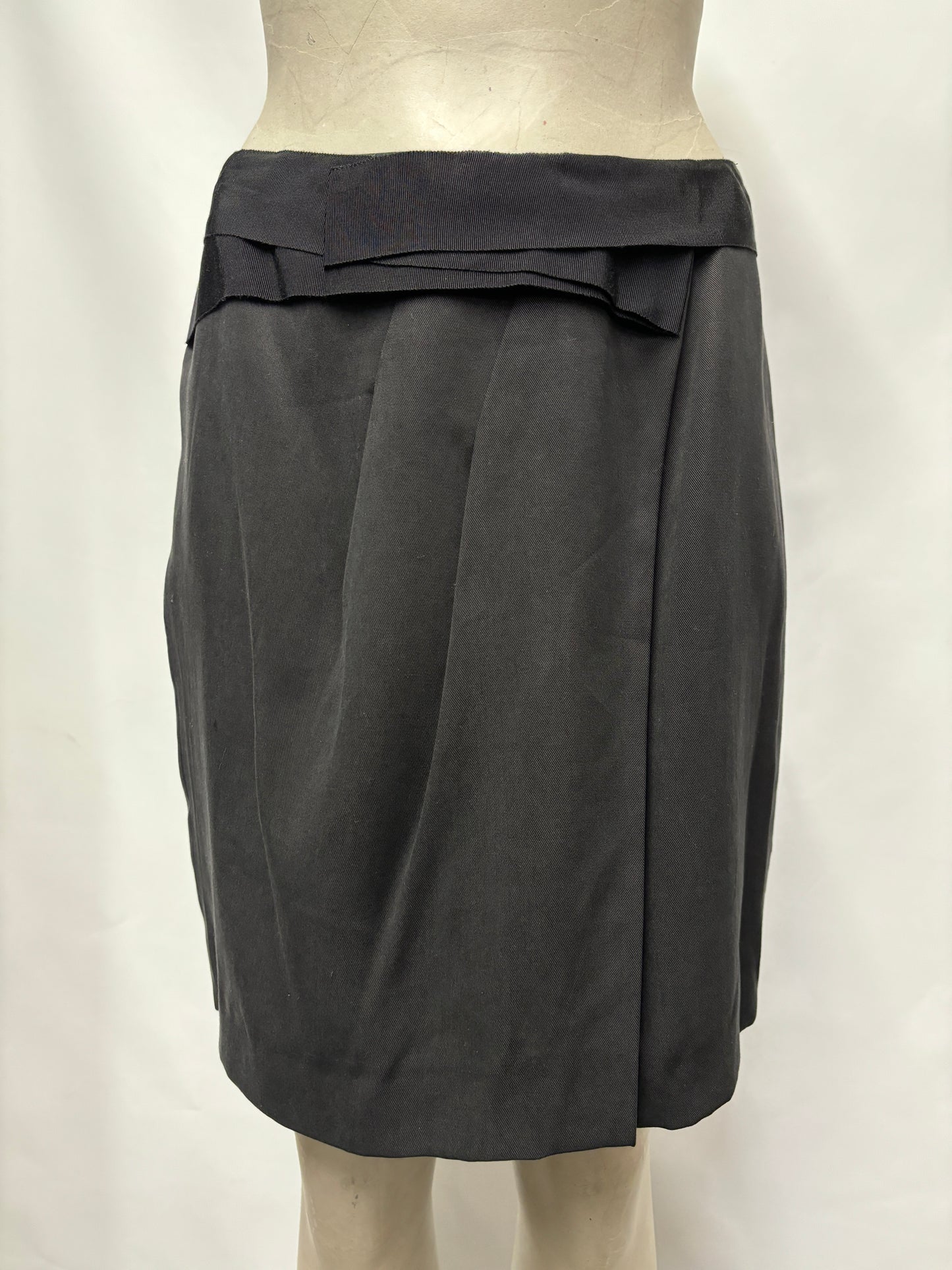 Elie Tahari Black Wrap Style Mini Skirt 6