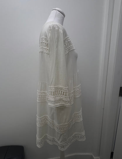 Mint Velvet White Lace Blouse Size 18 BNWT
