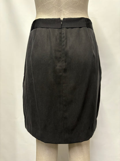 Elie Tahari Black Wrap Style Mini Skirt 6