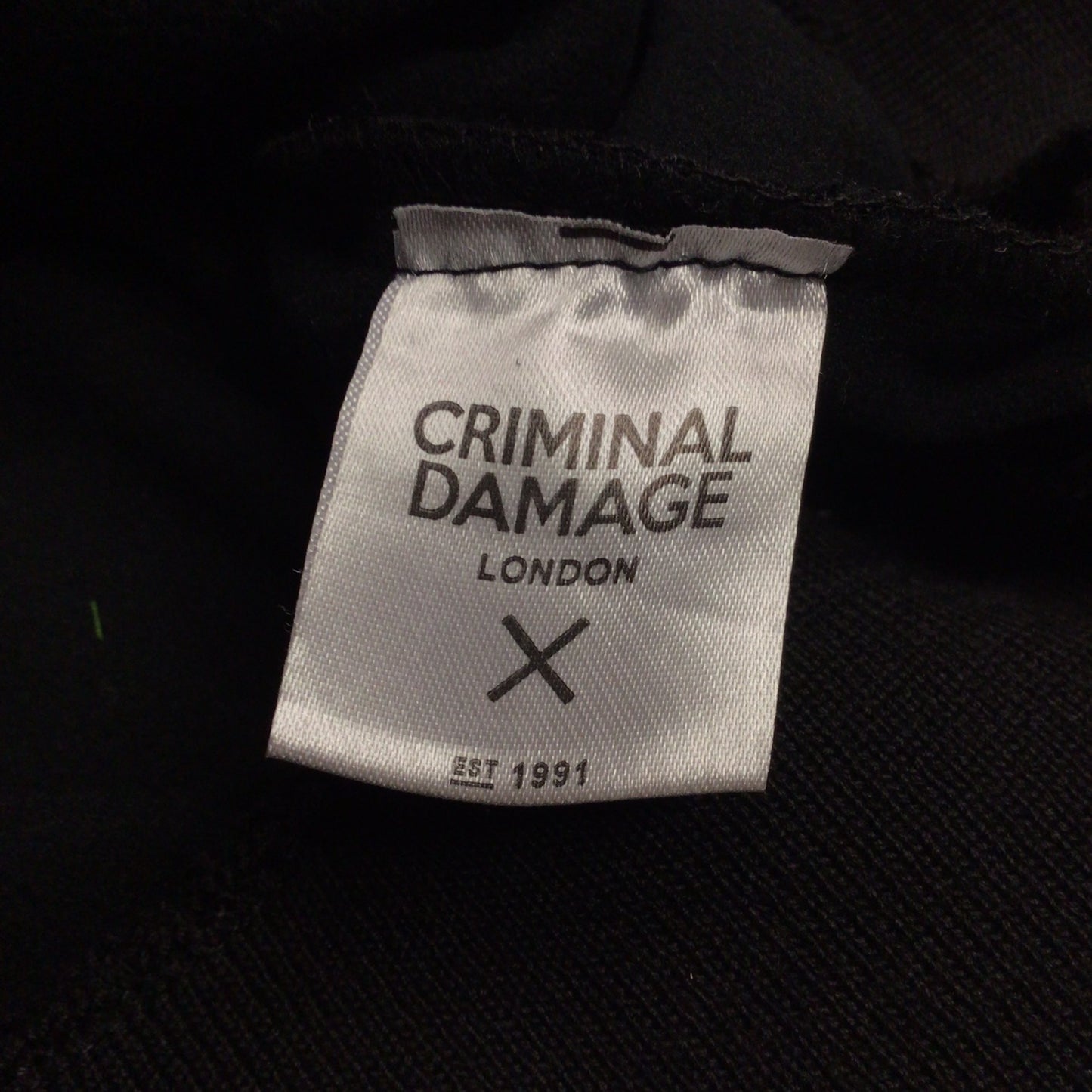 BNWT Criminal Damage London Black Full Zip Track Top Jumper Size S