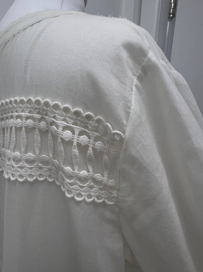 Mint Velvet White Lace Blouse Size 18 BNWT