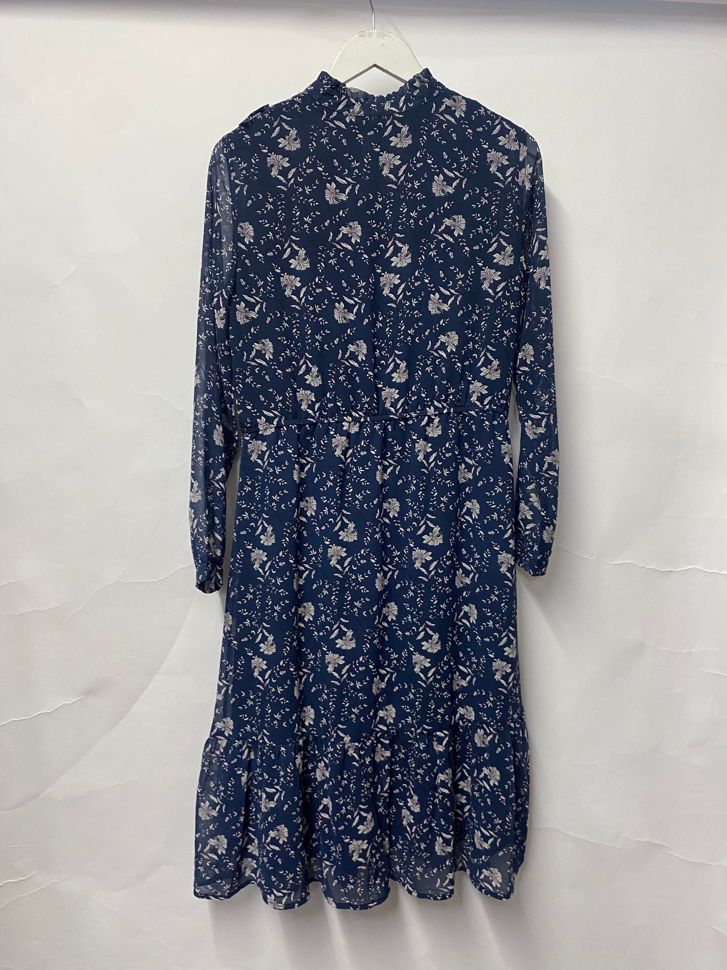 Vero Moda Blue Patterned Long Sleeve Dress Medium