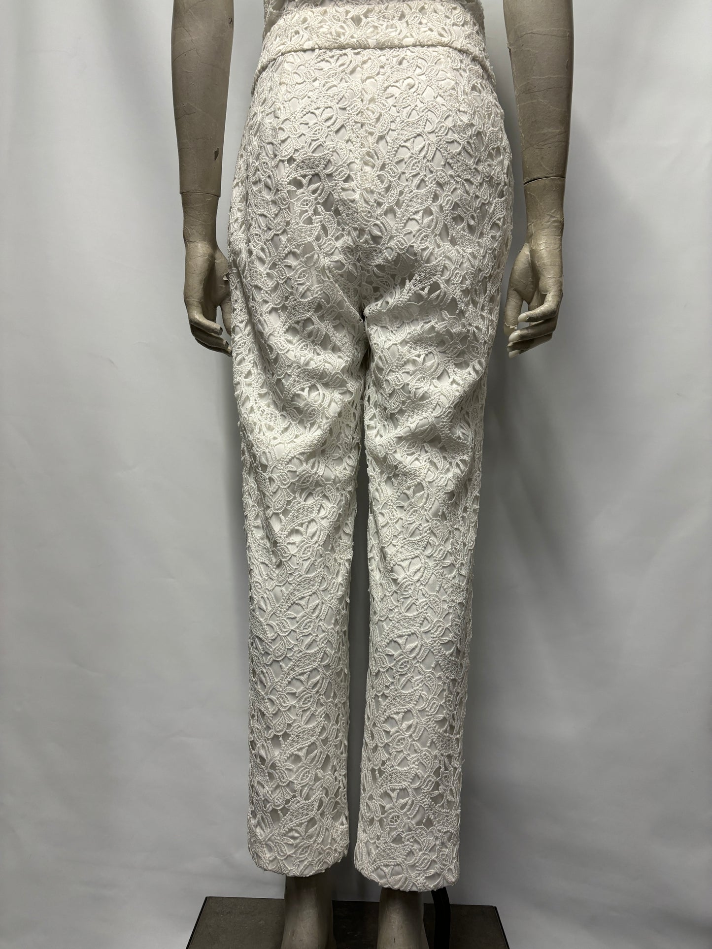 J Crew White Lace One Shoulder Jumpsuit 2/Small