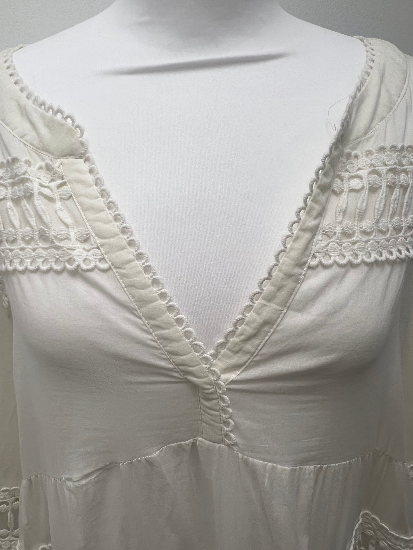 Mint Velvet White Lace Blouse Size 18 BNWT