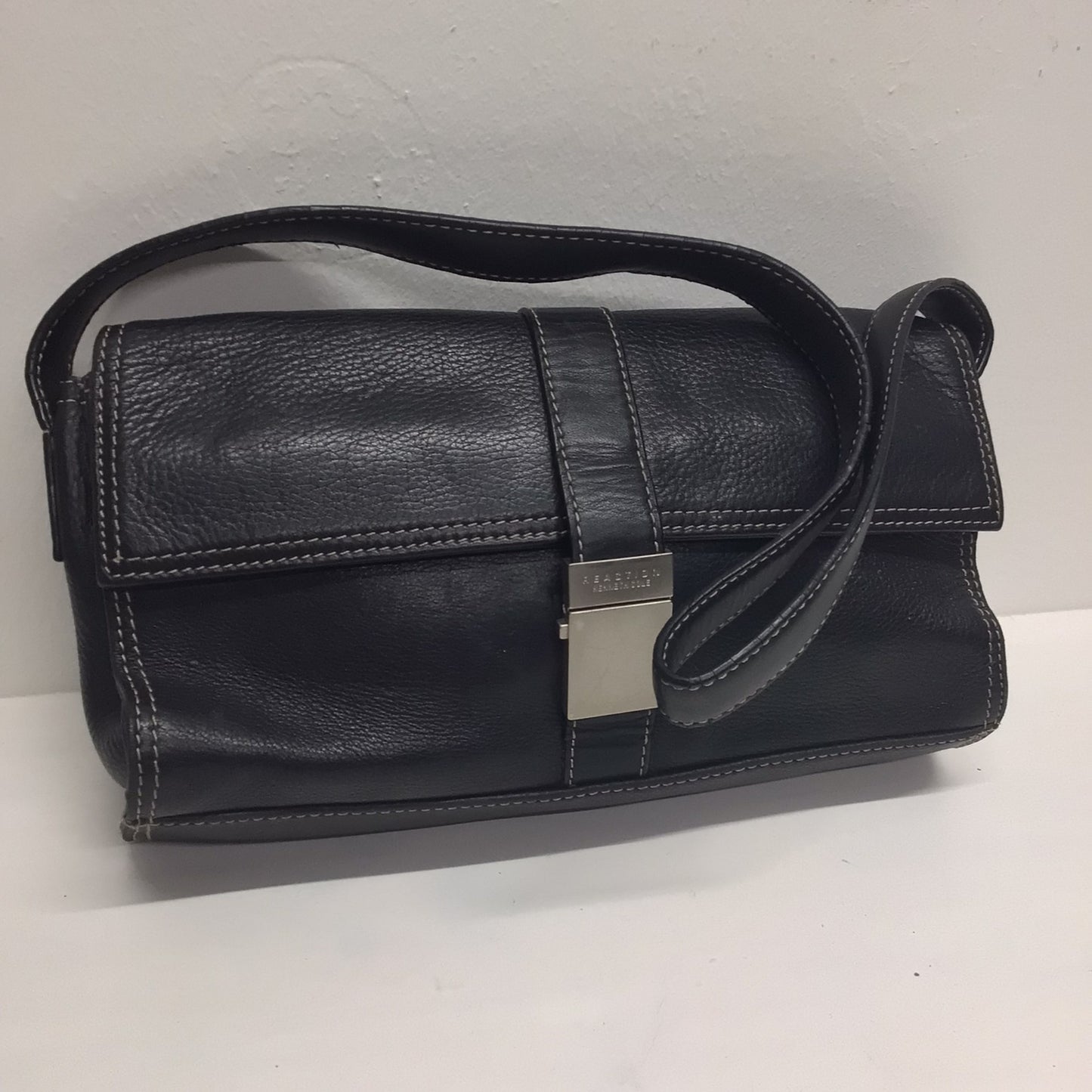 Kenneth Cole Reaction Black Small Leather Handbag