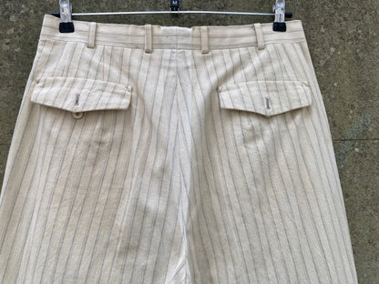 Yohji Yamamoto Costume D'Homme Cream Pinstriped Suit Size Medium