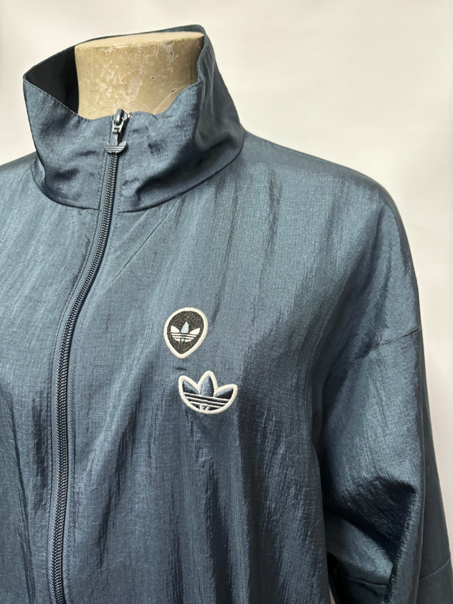 Adidas Blue Long Wind Breaker Jacket 6