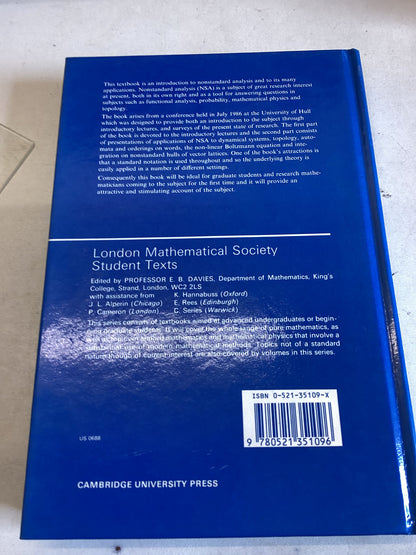 Nonstandard Analysis and Its Applications London Mathematical Society Student Texts 10