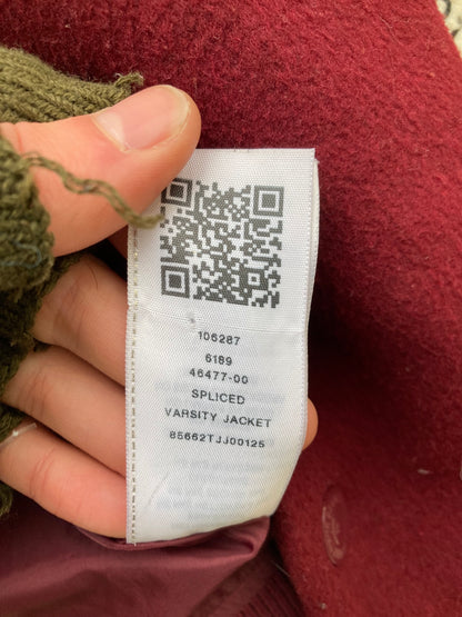 True Religion Burgundy Varsity Jacket Size Large