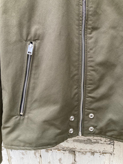 Diesel Khaki Green J-Glory Biker Jacket Size Large