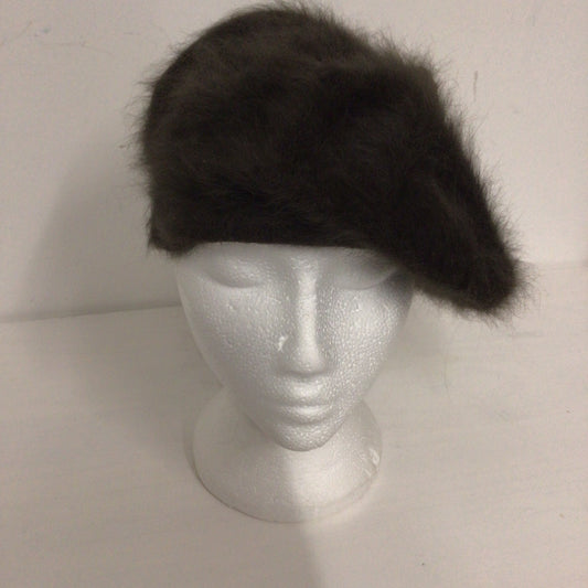 Tae Kyung Brown 80% Angora Beret Hat