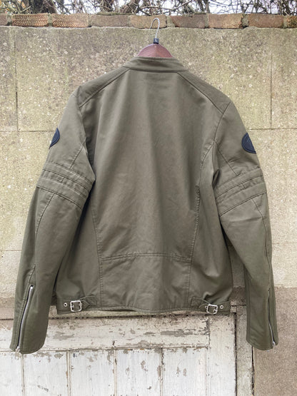 Diesel Khaki Green J-Glory Biker Jacket Size Large