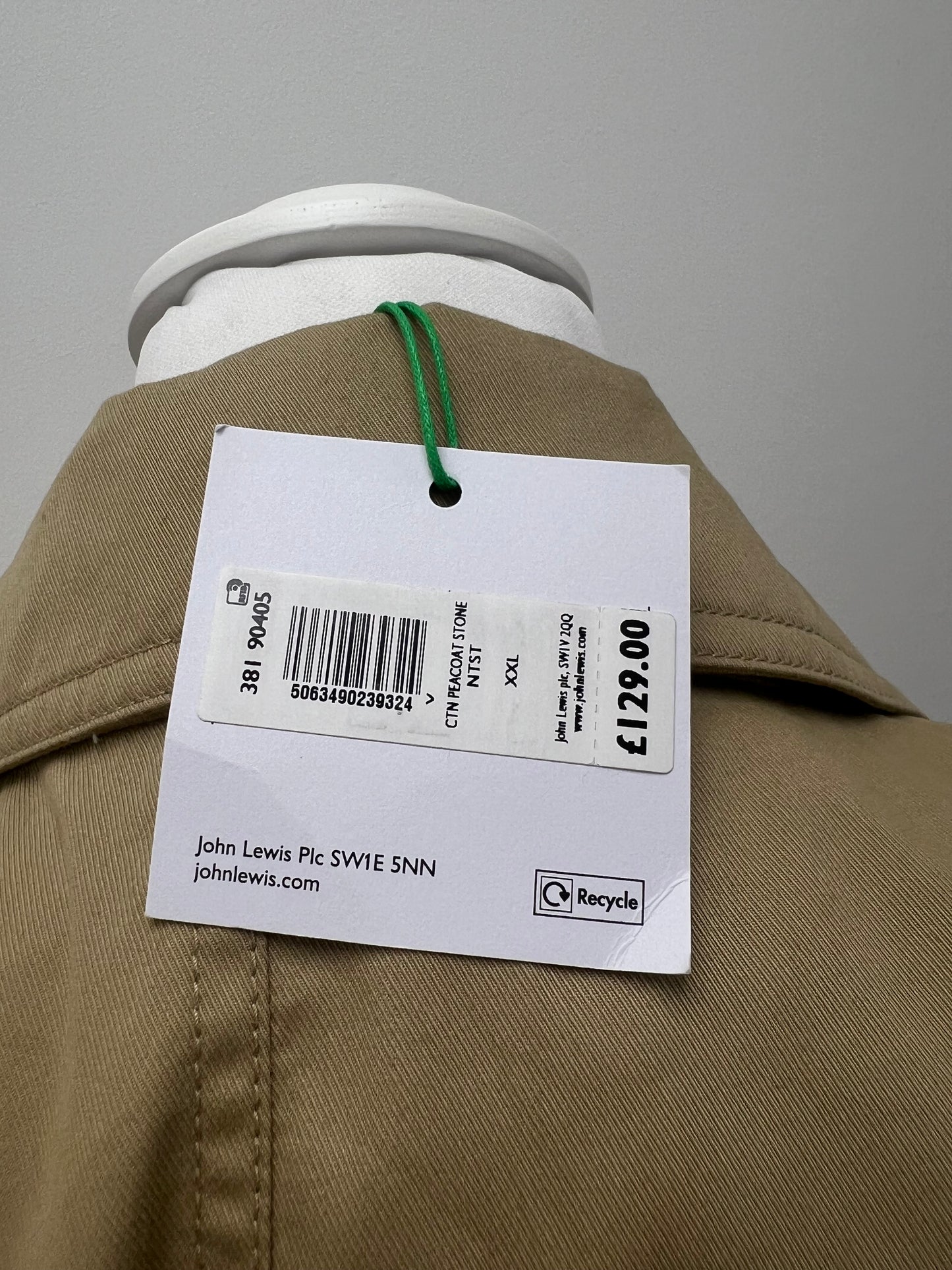 John Lewis Tan Brown Jacket Size XXL BNWT
