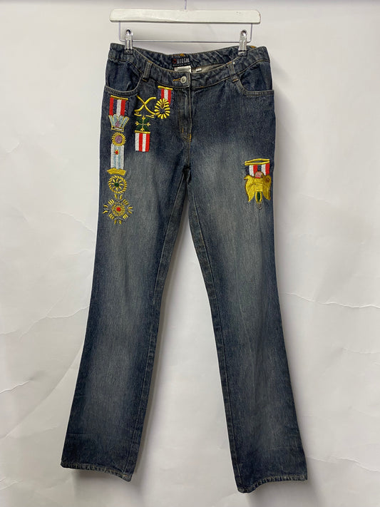 Morgan Grey Jeans With Badges W30