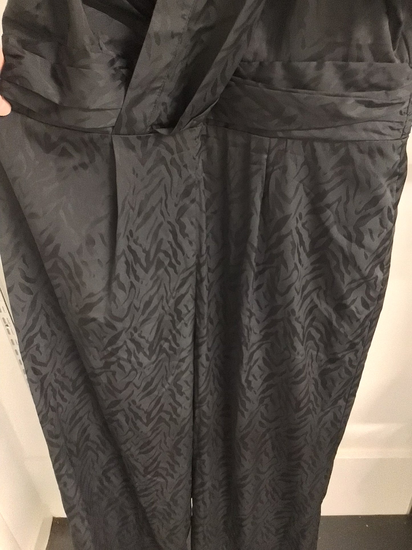 BNWT Biba x Tess Daly Black Jacquard Zebra Jumpsuit Size 16 (XL)