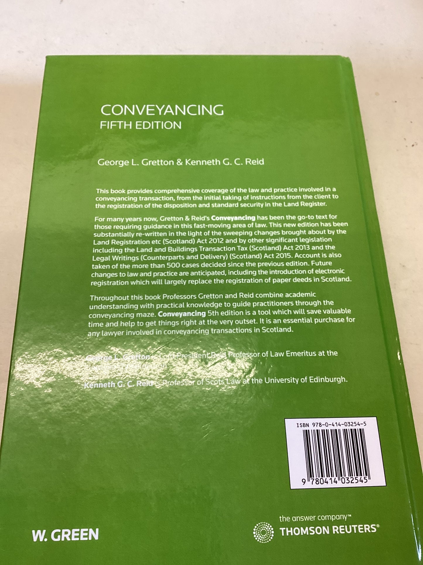 Conveyancing Fifth Edition George L Gretton Kenneth G C Reid
