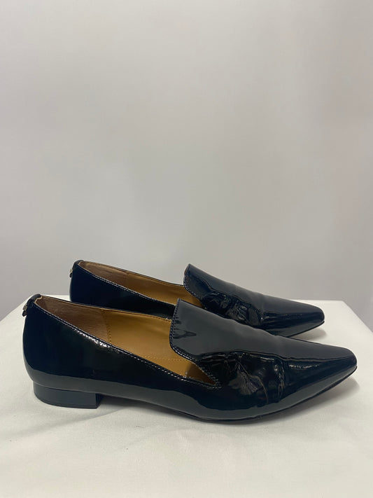 Calvin Klein Blue Patent Leather Pointed Flats 3.5