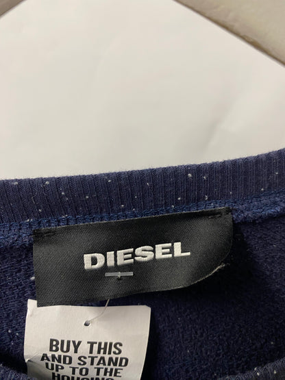 Diesel Blue Speckled Graphic Sweatshirt Medium