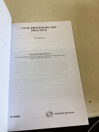 Civil Procedure and Practice 5th Edition Charles Hennessy